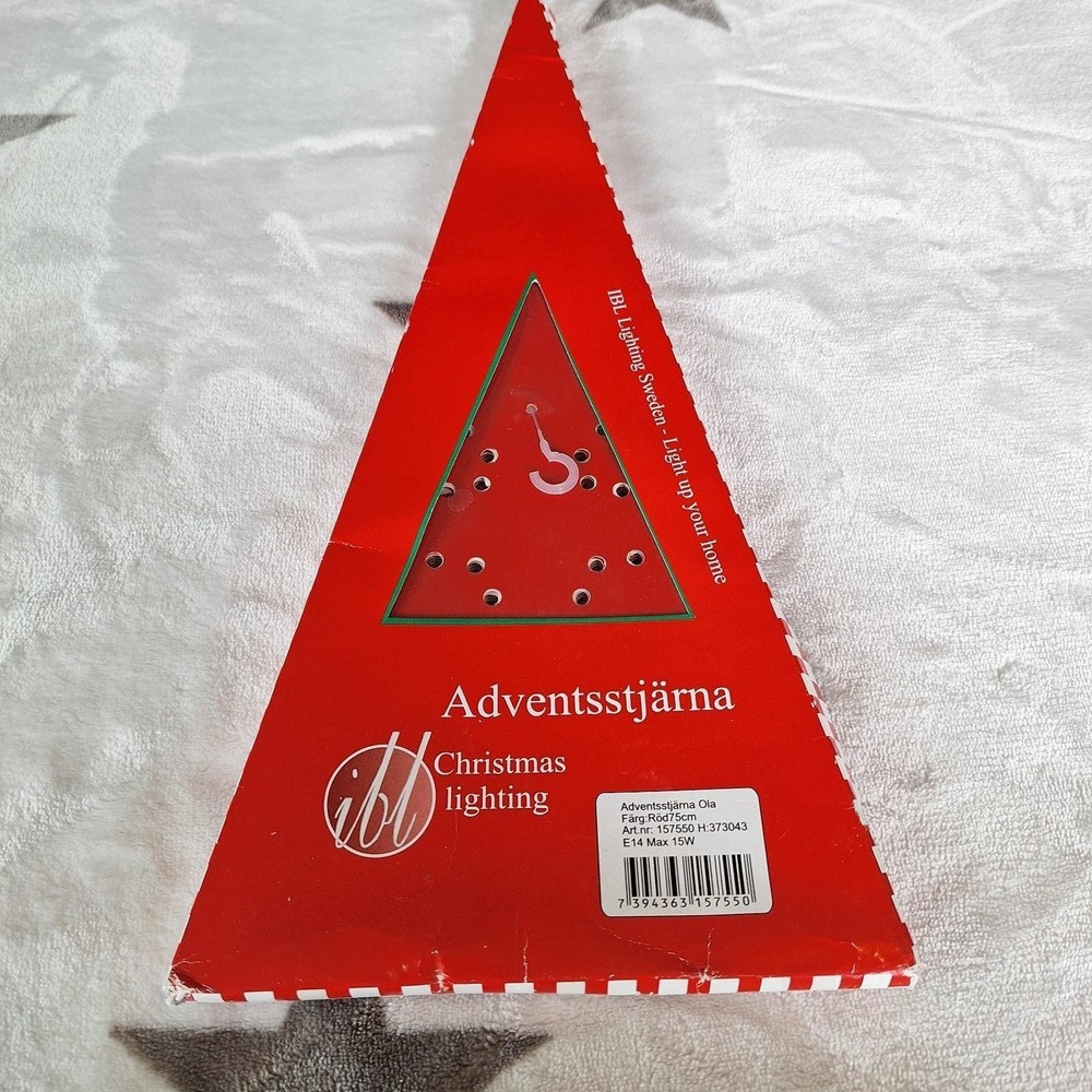 IBL Sweden Christmas Lighting Red Paper Star Adventsstjarna 15 W Sealed